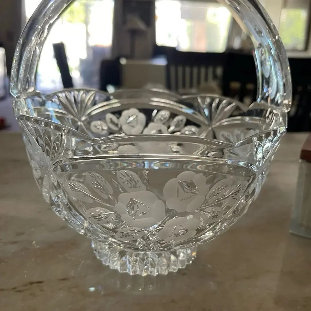 Fifth Avenue “Tivoli garden “ Crystal Bowl floral etching
